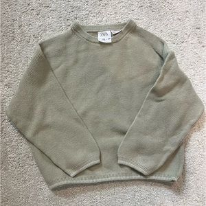 Zara Sage Green Light Sweater Boys 3-4T